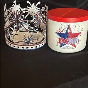 Bath & Body Works Firecracker Pop Scented Candle with Holder | NEW